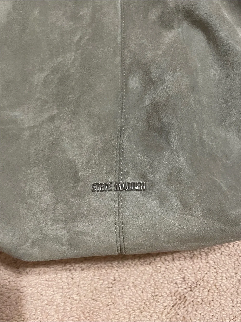 Steve Madden Olive Suede Hobo with Black Strap